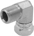(2-PACK) 1501-06-06 Hydraulic Hose Adapter Fitting 3/8"-18NPTF Male × 3/8"-18NPSM Female Swivel Elbow