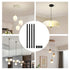 Oedema 16 Sets M10 200mm/7.87" Iron Lamp Rod Straight Pipe Lamp Kit with Connector Nuts Chandelier Extension Rods