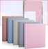 Ctosree 5 Sets Heavy Duty 3 Ring Binder 1 Inch with 2 Pockets, 5 Tab Dividers, 8.5 x 11 Inch, Warm Color