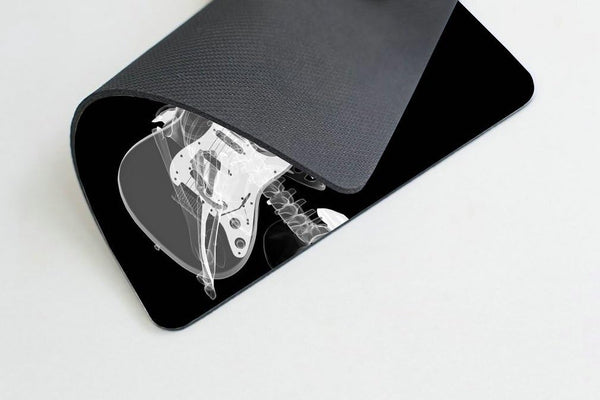 Gaming Mouse Pad, Custom Design Abstract x-ray Skull Skeleton Playing Guitar, 9.5 X 7.9 Inch