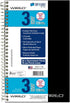 Top Flight Wired 3-Subject Notebook, 120 Sheets, Ideal for School and Work