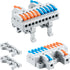6pcs DIN Rail Terminal Blocks, DIY Splicing Wire Connectors for Circuit Inline