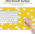 Generic 35. 4" 16. 5" White Stars Yellow Desk Mat Multifunctional Laptop Pad, Waterproof Dual Sided Desk Mat Heat
