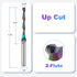 10 1/8 inch 2 Pcs Up-Cut CNC Router Bit Shank, Flute Spiral Up Cut End Mill, CNC Solid Carbide Milling Cutter with DLC