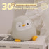Dimmable 30-Min 50H/12H Rytinazzz Penguin Silicone Night Light, Tap Control Soft Nightlight with Timer, Long Battery