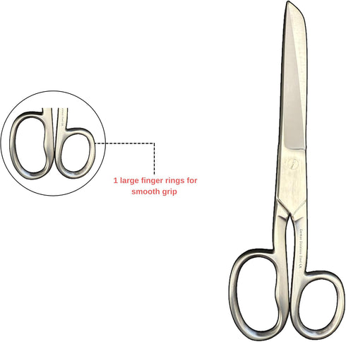 XPRS Medical 7", 1 USA Gauze Scissors, Large Finger Ring, OR Grade