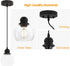 BoostArea Modern Pendant Light Fixtures, Industrial Hanging Ceiling Lamp with Clear Glass Shade, Pendant Lighting