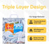 Frozen (10, 13.5"x17.5") Superio Hot and Cold Insulated Bags for Food Delivery, Grocery Shopping Bags, Food Storage