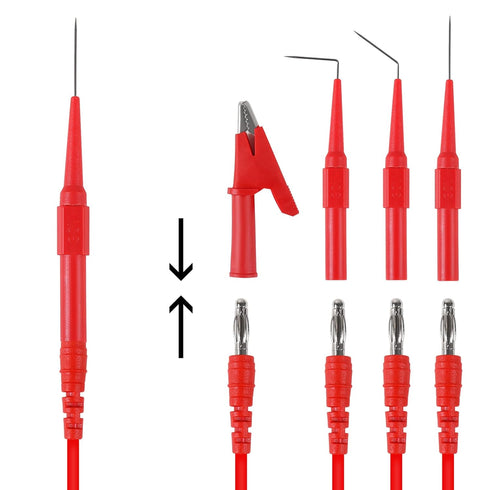 24PCS Set 3 Back Probe Kit,Banana Plug to Copper Alligator Clip Automotive Test Leads with Configurations Back Probe