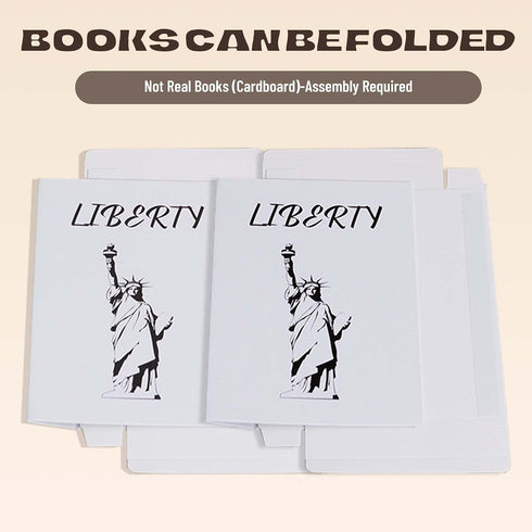 Set Halloween Decorative Faux Books Foldable Hardcover Book Storage Boxes with Hidden Compartments Gothic Book Decor