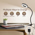 LED Desk Lamp with Clip, 3 Color Modes, 10 Brightness Levels, 360 Flexible Gooseneck Light for Home Office