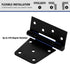 6 Pack 3.5"x 4.5 Inch Fence Gate Hinges Heavy Duty for Wooden Fences Shed Barn Door Hinges Black Exterior Outdoor