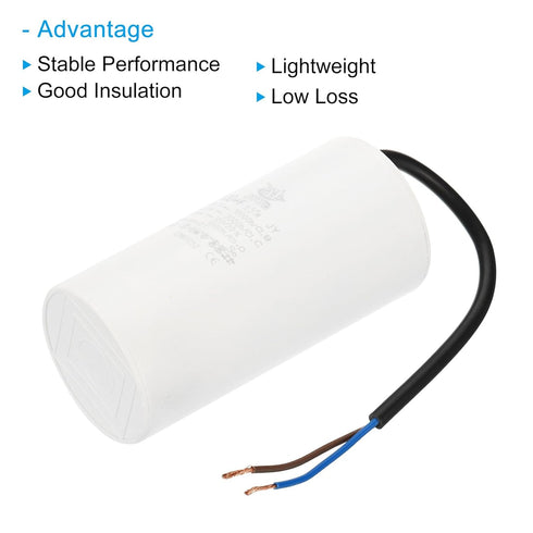 PATIKIL CBB60 100uf Running Capacitor, 1Pcs AC 450V 50/60Hz Cylinder 123x59mm for Water Pumps, Washing Machines