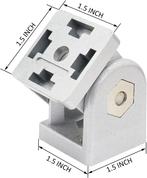 2Pcs 15 Series Aluminum Extrusion Profile Flexible Pivot Joint Connectors with Handles - 15 Extruded Aluminium Profile