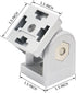 2Pcs 15 Series Aluminum Extrusion Profile Flexible Pivot Joint Connectors with Handles - 15 Extruded Aluminium Profile