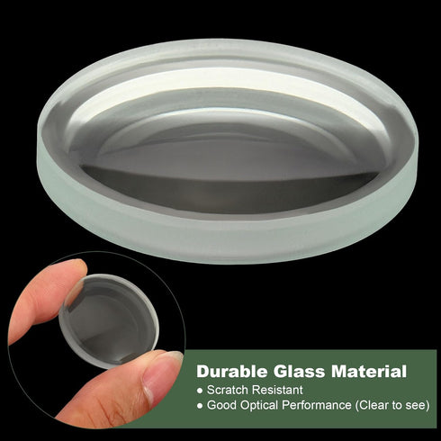 YOKIVE Double Concave Lens, Clear Glass Optical Lenses for Telescope, Photography, Optical Instruments (75mm Focal