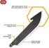 2.2" 6 Pack 2.2" Outdoor Edge RazorSafe Black Drop-Point | of EDC Drop Point Blades | Compatible Razor Blade Knives |