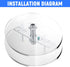 WJIAAA Kit,4 Pack 4 Inch Set Ceiling Light Fixture Mounting Bracket Light Crossbar Mounting Bracket Universal Lamp