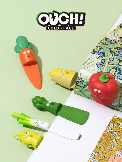 RMISODO 6 3D Set, Pieces Funny Vegetable Bookmarks for Kids, Students, Readers, PVC Material Bookmark Creative Cartoon