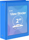 SUNEE 3 Ring Binder 2 Inch, Clear View Binder Three Ring PVC-Free, Fits 8.5x11 Inches for School or Office Supplies,