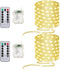 Battery Operated String Lights (2 Pack), 33ft 100 LED Fairy String Lights