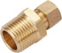 Litorange 2 Pack Metal Brass Compression Tube Pipe Fitting Connector, 3/8" Tube OD x 1/2" NPT Male