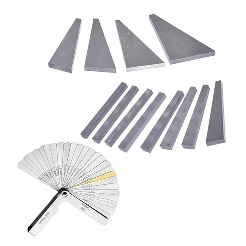 Precision Angle Block Set - 12Pcs Machinist Tools with 1/4, 1/2, 1, 2, 3, 4, 5, 10, 15, 20, 25, 30 Degree Gauges