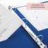 BAZIC 3 Ring Binder 1/2" Economy View Binders Organizer - Blue, Round Ring, Holds 100 Sheets, for School Office Home,
