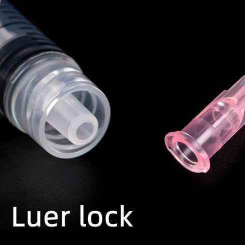 100 Pack 3ml Plastic Luer Lock Syringe with 18Gauge and Cap, Individually Sealed for Scientific Labs, Measuring Liquid
