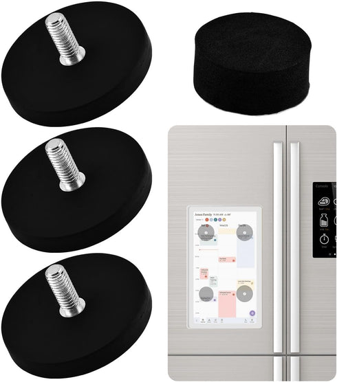Lovarisse Magnetic Mount for Sky-Light 15" Calendar 3 Rubber-Coated Neodymium Screws + 1