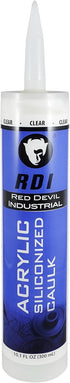 Red Devil 08760I RD PRO Construction Grade Siliconized Acrylic Sealant, 10.1 oz, Clear