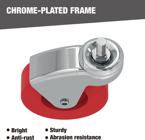 BIG RED 2 Pack 2.5" Swivel Caster Wheel for Utility Cart, TR6551