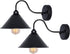BRIGTTESS Black Wall Sconces,Industrial Wall Sconce Lights, Farmhouse Wall Light Fixtures, E26