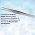 6" (15.24 cm), Precision Blunt Serrated Tips Stainless Steel Thumb Forceps Tweezers Comfortable Ridged Handle