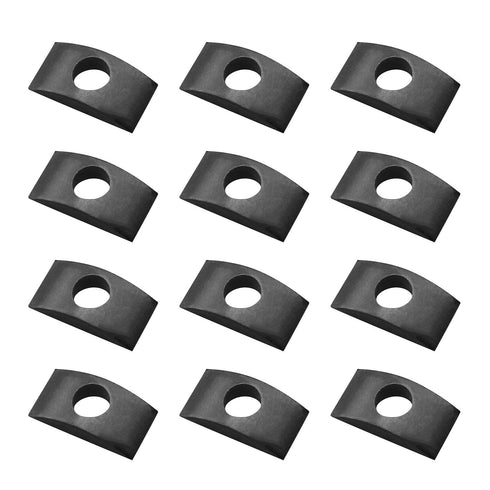 12PCS Black M8 Solid Half Moon Nuts, Washer Spacer Furniture Hardware Accessories for Furniture Connect