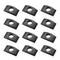 12PCS Black M8 Solid Half Moon Nuts, Washer Spacer Furniture Hardware Accessories for Furniture Connect