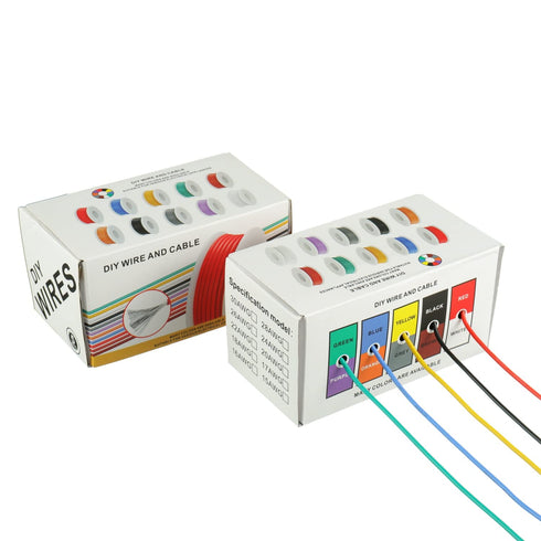 BOJACK 18 AWG Flexible Silicone Wire Kit with 300V Cables and 20 3mm Heat Shrink Tubings, Mini Wire Stripper