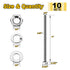 (10 Sets) 1/4-20x4" Hex Head Stainless Steel Bolts and Nuts with Flat & Lock Washers, 304 Stainless Steel 18-8