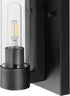 1-Light Dimmable, 65000104 GLOBE Electric Wall Sconce, Matte Black, Clear Glass Shade, Modern Industrial