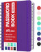 Forvencer Password Book, 5.3"x7.6", Medium Size, Spiral Password Keeper, Cute Organizer Logbook for Home Office, Purple
