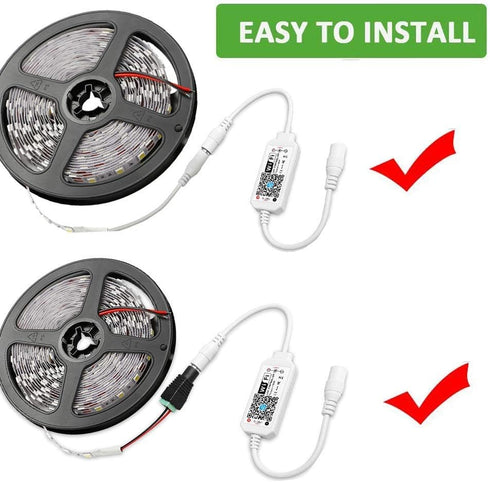 5050 3528 12V-24V, Dimmable, Sumaote Single Color LED Strip Lights WiFi Controller, Compatible with Android iOS Works