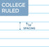 SUNEE Composition Notebooks (4 Pack) - College Ruled Paper, 9 3/4" x 7 1/2", 80 Sheets/160 Pages, Assorted Colors