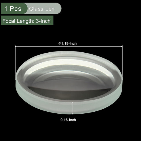 YOKIVE Double Concave Lens, Clear Glass Optical Lenses for Telescope, Photography, Optical Instruments (75mm Focal