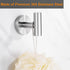 304 Closet Nickel,6Pack Nolimas Bathroom Towel Hooks SUS Stainless Steel Coat Hook Round Clothes Towel Coat Robe Hook