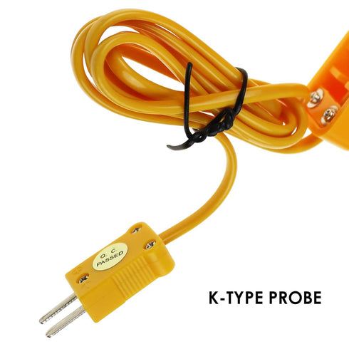 K Type Thermocouple Clamp Probe Temperature Sensor Clip Lead Pipe Clamp for HVAC Temperature Range -40~392°F