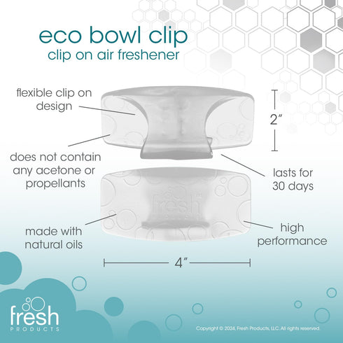 Fresh Products Eco Bowl Clip Air Freshener, Honeysuckle, Chemical Free, Lasts 30 Days, 12 pk