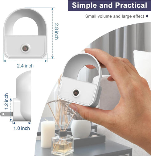 YRWXZYO 6 Pack Night Light Plug in, LED Nightlights with Smart Dusk to Dawn Nightlight, Plug into Wall Nightlights