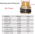 Joywayus 3/8" Female to 1/2" Male Solid Brass Water Tank Connector, Bulkhead Fitting with 2 Rubber Rings