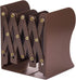 Book Ends, Metal Book Organizer for Heavy Books, Suitable for Office, Home & School Use, Brown