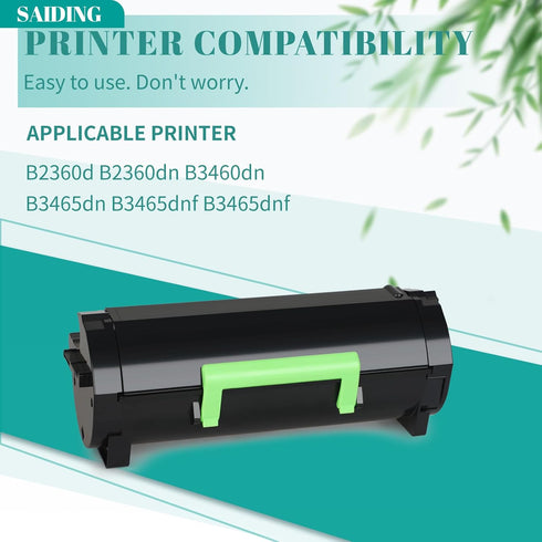 SAIDING Compatible Toner Cartridge Replacement for Dell M11XH B2360 B3460 B3465 - 1 Black